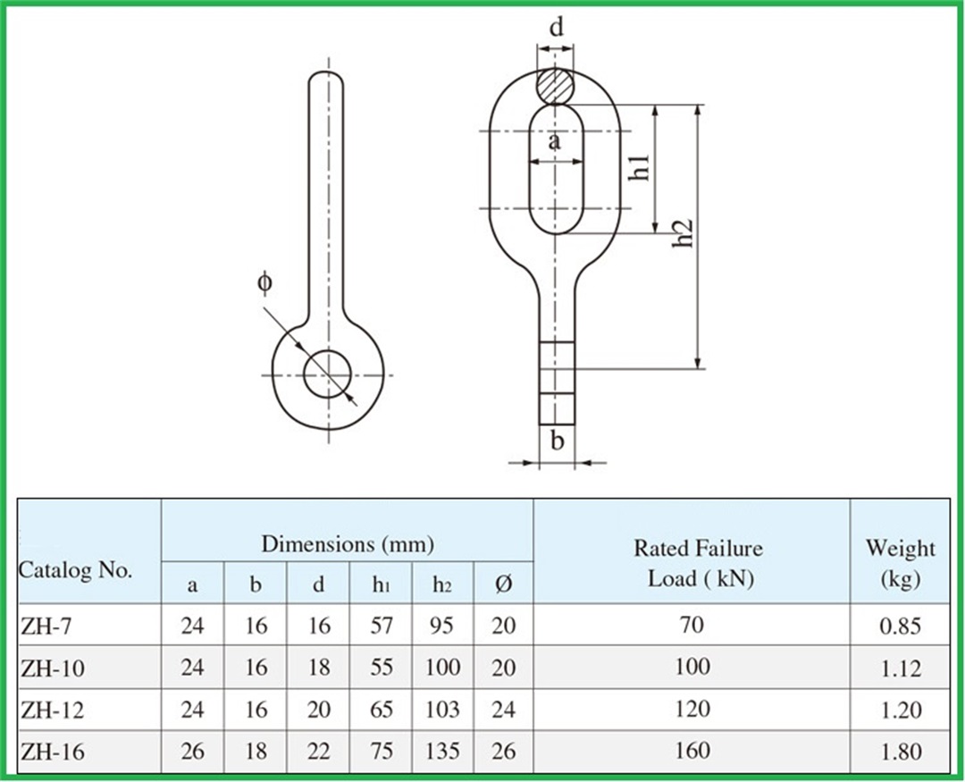 Right angle hanging ring Eye chain links  Power link fitting