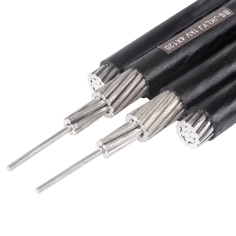 BS-JKLYJ 0.6/1KV  16-120mm 2-4 core Outdoor Aluminium core connected parallel overhead insulated cables